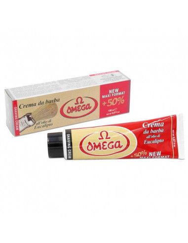 Crema de Afeitar en Tubo de Omega 150 ml. con Aceite de Eucalipto Omega - 1