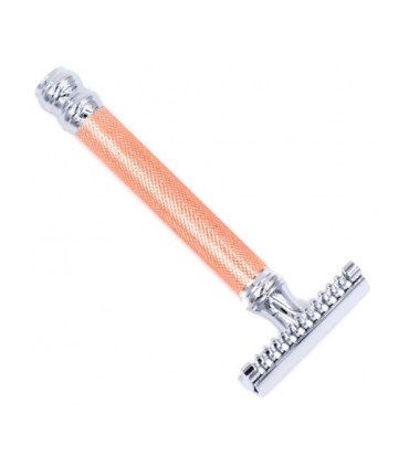 Maquinilla de Afeitar Clásica Parker Oro Rosa Peine Abierto 63C - 1