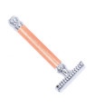 Maquinilla de Afeitar Clásica Parker Oro Rosa Peine Abierto 63C
