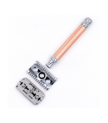 Maquinilla Afeitar Parker 63C Oro Rosa Peine Abierto - 2