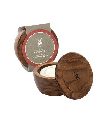 Bol de Afeitar de Madera con Jabón Sándalo MÜHLE 65g - 1