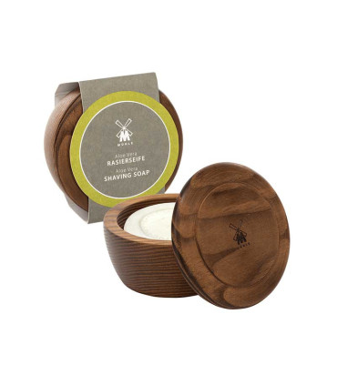Jabón de Afeitar Alóe Vera Bol Madera de Fresno 65g Mühle - 1