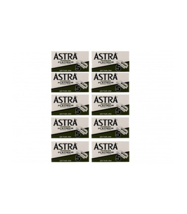 50 Cuchillas de Afeitar Doble Filo Superior Platinum Astra - 1