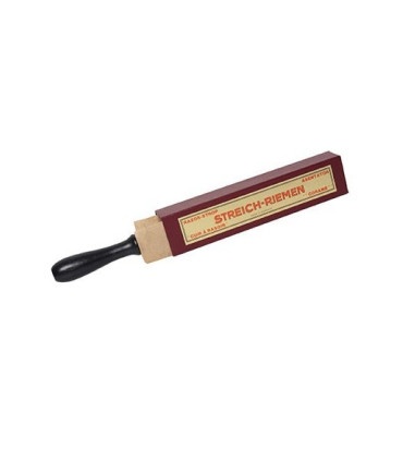 Asentador Herold Solingen Doble Cara Cuero Vegetal Rojo - 4