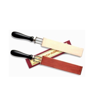 Asentador Herold Solingen Doble Cara Cuero Vegetal Rojo - 1