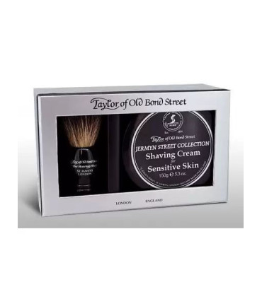 Set Brocha Tejón Negro y Crema Afeitar Jermyn Street Taylor of Old Bond Street - 3