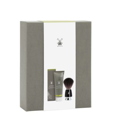 Set Afeitado MÜHLE Aloe Vera Crema y Brocha Fibra Negra - 4