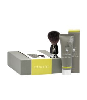 Set Afeitado MÜHLE Aloe Vera Crema y Brocha Fibra Negra - 2