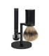 Set Afeitado Mühle Brocha Tejón Punta Plata y Maquinilla Clásica Rocca Negro - 1