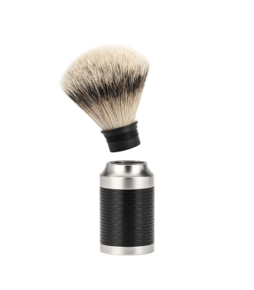 Brocha de Afeitar Tejón Silverspitz Rocca Inox Negra MÜHLE - 2