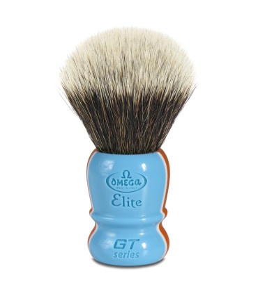 Brocha de Afeitar Fibra Sintética Elite Serie GT 1917 Azul Omega - 3