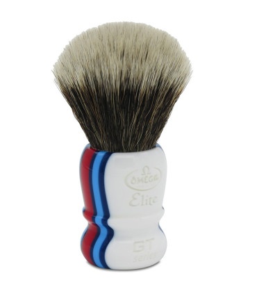 Brocha de Afeitar Fibra Sintética 1923 Elite GT Series Blanca Omega - 1