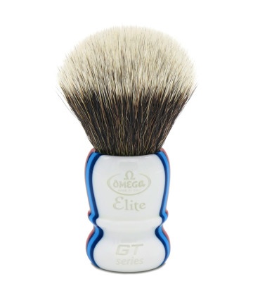 Brocha de Afeitar Fibra Sintética 1923 Elite GT Series Blanca Omega - 3