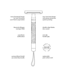 Maquinilla Afeitar Clásica Unisex Companion Mühle Cordón Azul - 4