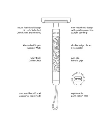 Maquinilla Afeitar Clásica Unisex Companion Mühle Cordón Azul - 4