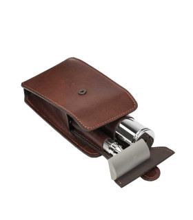 Kit Viaje Afeitado MÜHLE R89 + Brocha Fibra Piel Marrón - 4
