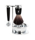 Set Afeitado Mühle Brocha Fibra Negra, Maquinilla y Bol Rytmo Negro - 1