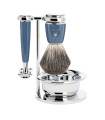 Set Afeitado Mühle Brocha Afeitar Tejón Puro, Maquinilla Afeitar y Bol Rytmo Petrol