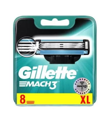 Recambio Pack 8 Unidades Cuchillas Gillette Mach3 - 1