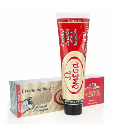Crema de Afeitar Eucalipto Omega Tubo 150ml - 1