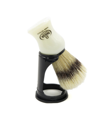 Brocha de Afeitar Pelo Cerda Beige con Soporte Omega - 1