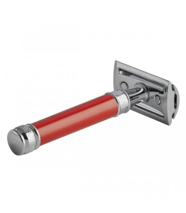 Maquinilla de Afeitar Clásica Roja/Cromada Edwin Jagger - 4