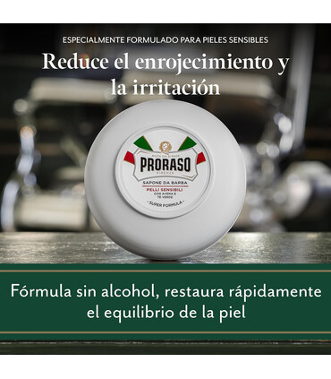 Jabón de Afeitar Té Verde y Avena Proraso 150ml - 4