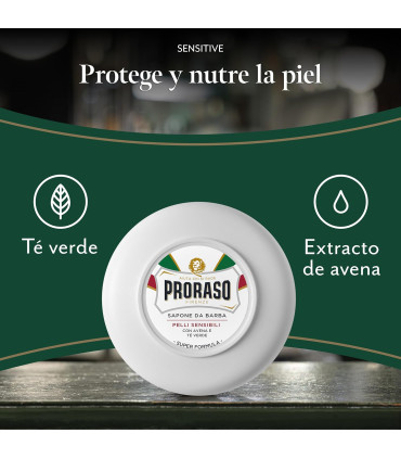 Jabón de Afeitar Té Verde y Avena Proraso 150ml - 3