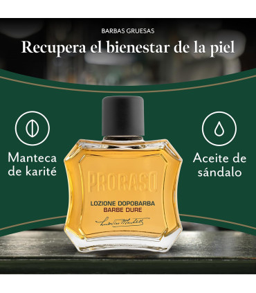 After Shave Loción Sándalo y Karité Proraso 100ml - 3