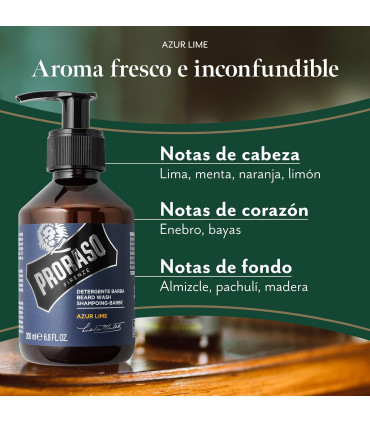 Champú Barba Azur Lime Proraso 200ml - 2
