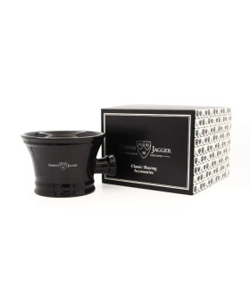 Taza de Afeitado Edwin Jagger Porcelana Negra con Asa - 3
