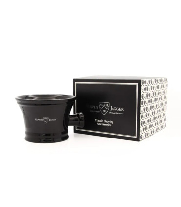 Taza de Afeitado Edwin Jagger Porcelana Negra con Asa - 3