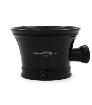Taza de Afeitado Edwin Jagger Porcelana Negra con Asa - 1