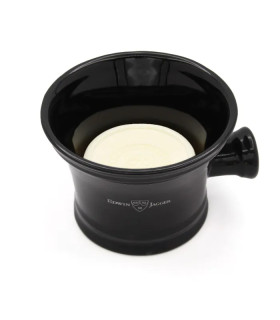 Taza de Afeitado Edwin Jagger Porcelana Negra con Asa - 2