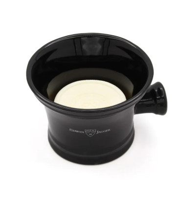Taza de Afeitado Edwin Jagger Porcelana Negra con Asa - 2