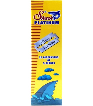 100 Cuchillas de Afeitar Doble Hoja Shark Platinum - 1
