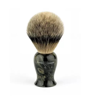 Brocha Afeitar Tejón Best Badger Marmol Negro Edwin Jagger Plaza - 1