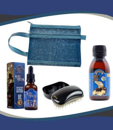 Pack Cuidado Barba Hey Joe Acid Melón Champú, Aceite y Cepillo - 1