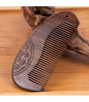 Peine Barba Madera Sándalo Artesanal SensaBien - 1