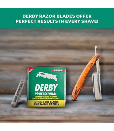 100 Cuchillas de Afeitar Derby Professional Hoja Partida - 2