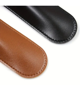 Funda Cuero Marron Maquinillas y Navajas Afeitar SensaBien - 4