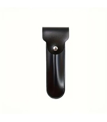 Funda de Cuero Negro Maquinillas y Navajas Afeitar - 1