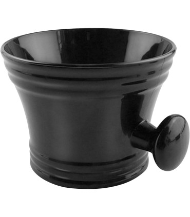 Taza Afeitado con Asa Negra Plástico SensaBien - 1