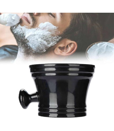 Taza Afeitado con Asa Negra Plástico SensaBien - 4