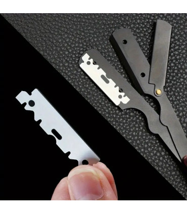 Navaja Barbero Recta Diseño Vintage Olas SensaBien - 5