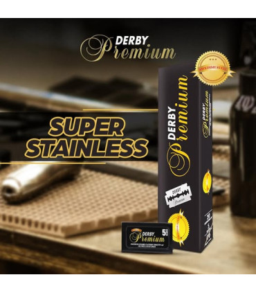 100 Cuchillas de Afeitar Derby Black Premium Doble Hoja - 3