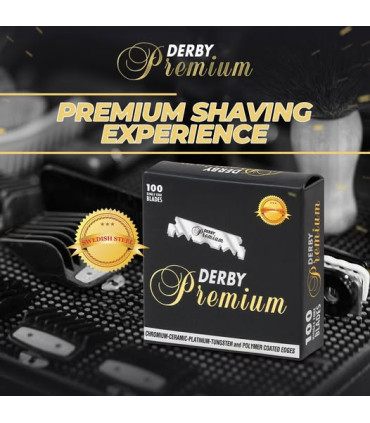 Pack 100 Cuchillas Partidas Derby Black Premium - 4