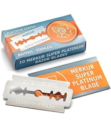 Pack 50 Cuchillas Afeitar Merkur Doble Filo Super Platinum - 2