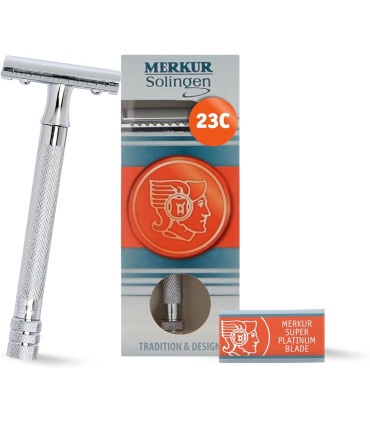 Maquinilla de Afeitar Merkur 23C Peine Cerrado Mango Largo - 5