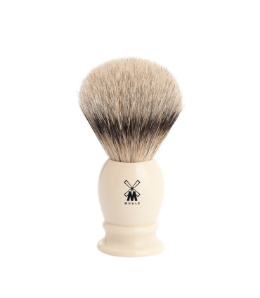 Brocha Afeitar Mühle Tejón Punta Plata Resina Marfil Classic - 1
